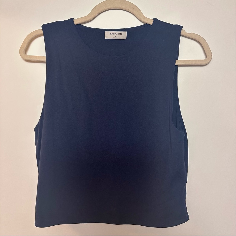 Aritzia Babaton Contour Muscle Tank in Pure Indigo